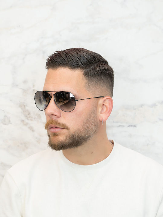 Tailor Made Unisex Sonnenbrillen mit Schwarz Metallisch Rahmen und Verlaufsfarbe Gläser TM15341-C2