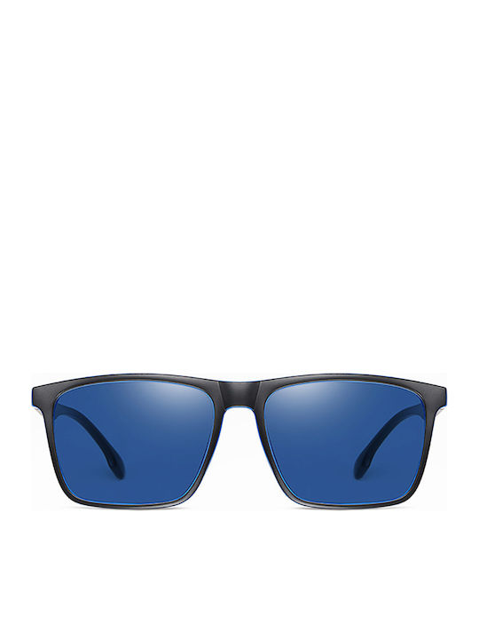 Moscow Mule MM/3320/2 Men's Sunglasses with Plastic Frame Black Blue Boston MM/3320/2