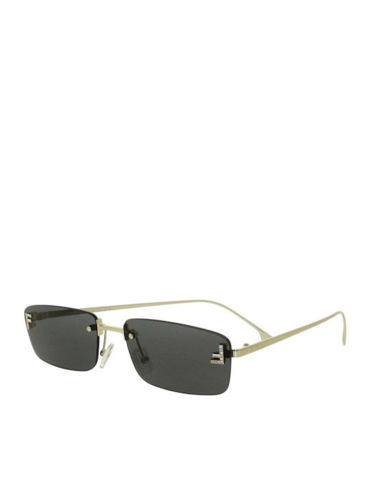 Fendi Unisex Ochelari de soare cu Argintiu Cadru și Argintiu Oglindă Lentilă -54