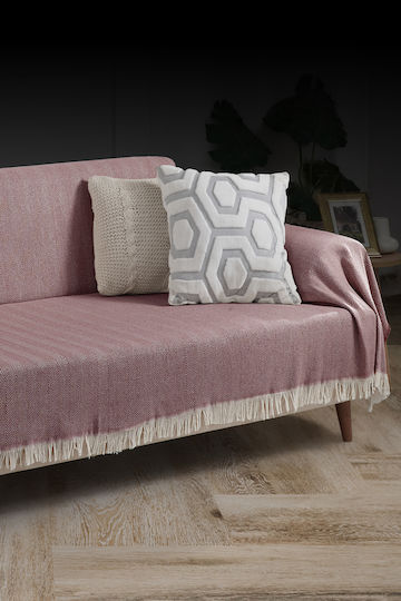 SteweHome SteweHome Dreisitzer-Sofa Wurf 180x300cm Burgundisch