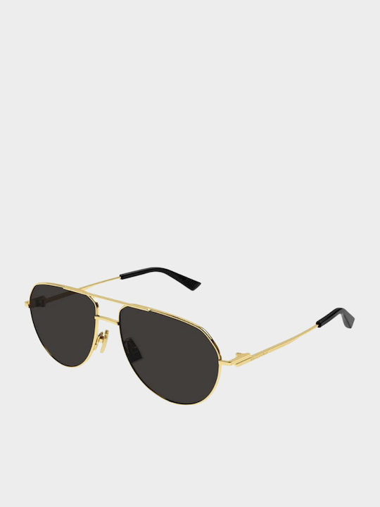 Bottega Veneta Unisex Γυαλιά Ηλίου με Χρυσό Μεταλλικό Σκελετό