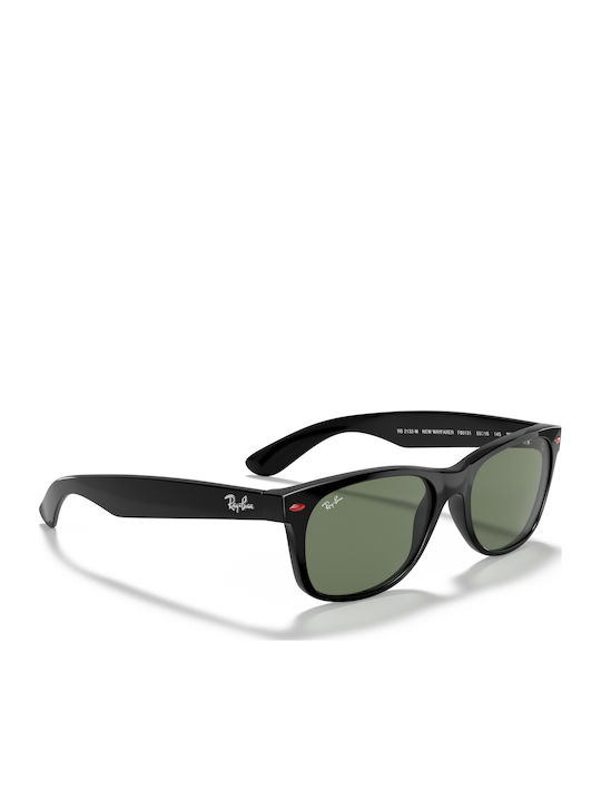 Ray Ban Wayfarer Унисекс Слънчеви Очила с Черна Пластмасова Рамка и Зелени Стъкла
