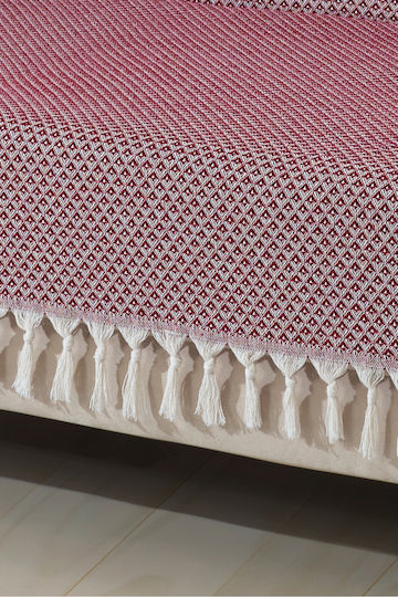 SteweHome SteweHome Dreisitzer-Sofa Wurf 180x300cm Burgundisch