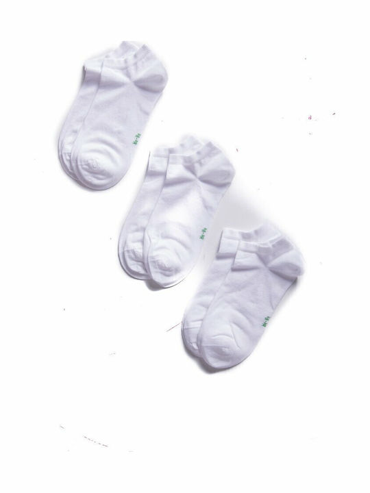 ME-WE Ανδρικές Μονόχρωμες Κάλτσες White 3Pack