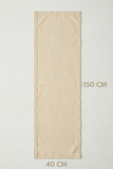 SteweHome Рънър Памучен Бежов 40x150см