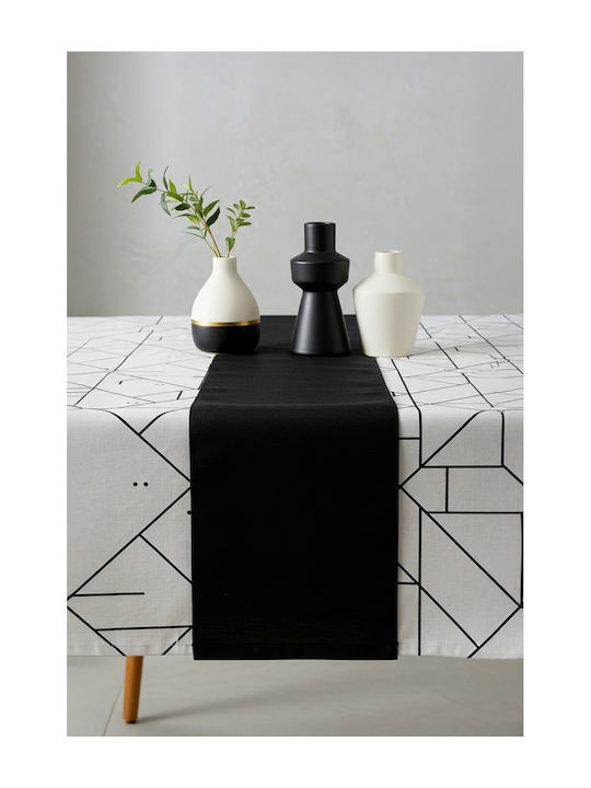 SteweHome Baumwoll Läufer Schwarz 150x50cm