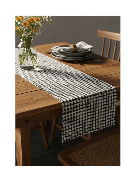SteweHome Leinen Tischdecke Schwarz 150x50cm
