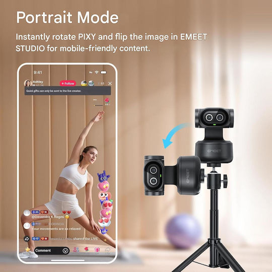 Emeet Pixy Dual AI Web Camera 4K 60FPS με Autofocus
