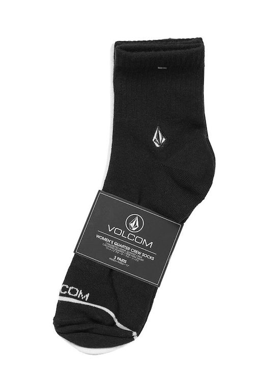 Volcom New Crew Γυναικείες Κάλτσες Πολύχρωμες 3Pack