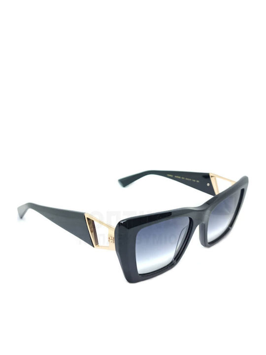 Ana Hickmann Women's Sunglasses with Black Plastic Frame and Gray Gradient Lens AH9395 A01
