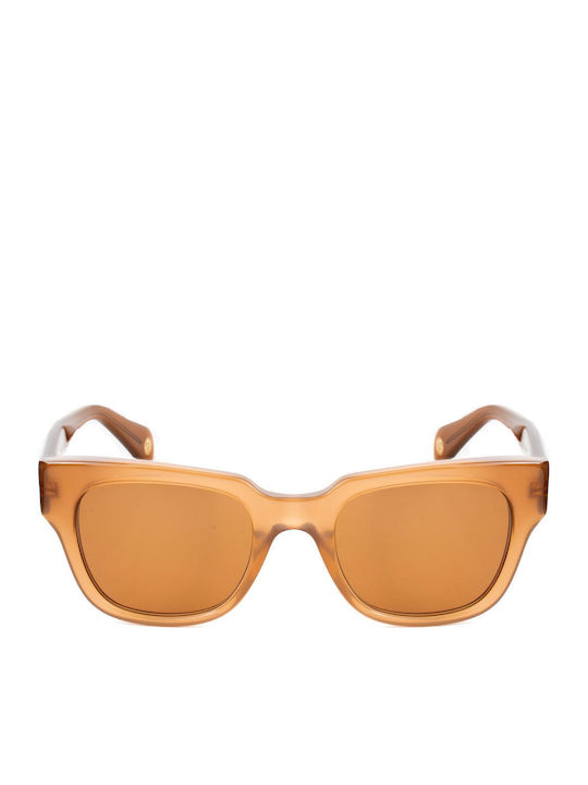 Belstaff Women's Sunglasses with Beige Plastic Frame and Brown Lens TALBROOK-S203