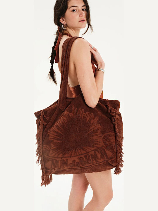 Sun of a Beach Terrycloth Brown Beach Bag Sun of a Beach Terrycloth Brown Beach Bag