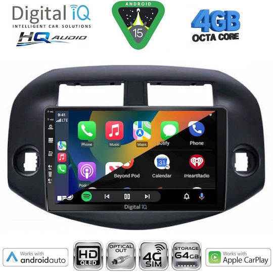 Digital IQ Car Audio System for Toyota RAV 4 2006-2012 (Bluetooth/USB/WiFi/GPS/Apple CarPlay/Android Auto) with 10" Touch Screen