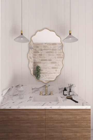 SteweHome Bathroom Mirror 110x60cm Gold