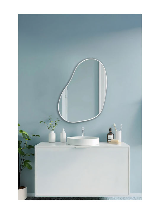 SteweHome Καθρέπτης Μπάνιου από MDF 55x70cm Χρυσός