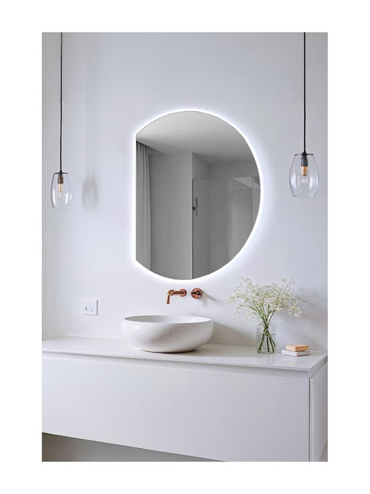 SteweHome Καθρέπτης Μπάνιου Led 35x40cm Λευκός