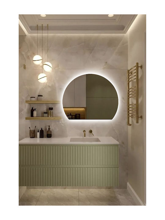 SteweHome Oglindă de Baie cu Lumini LED 55x60cm Alb