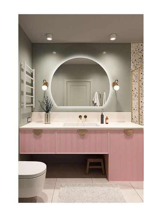 SteweHome Oglindă de Baie cu Lumini LED 55x60cm Alb