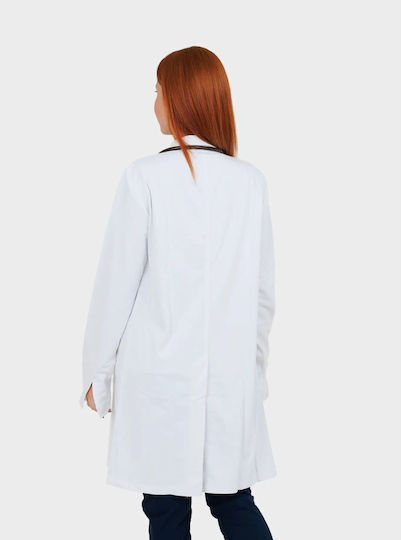 Dr. Scrub Unisex Ιατρική Ρόμπα Λευκή
