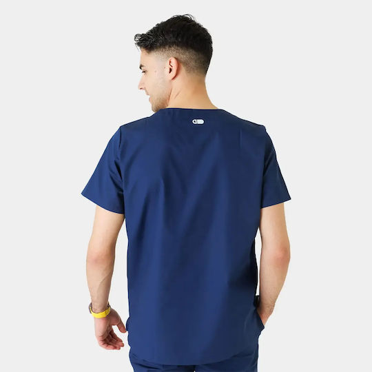 Dr. Scrub Unisex Ιατρική Μπλούζα Navy Μπλε