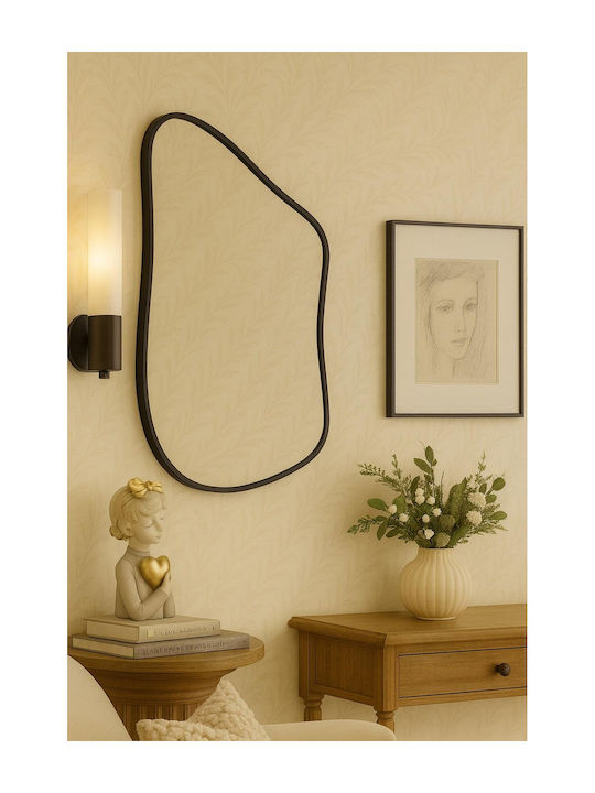 SteweHome Bathroom Mirror Made of Metal 80x100cm Silver