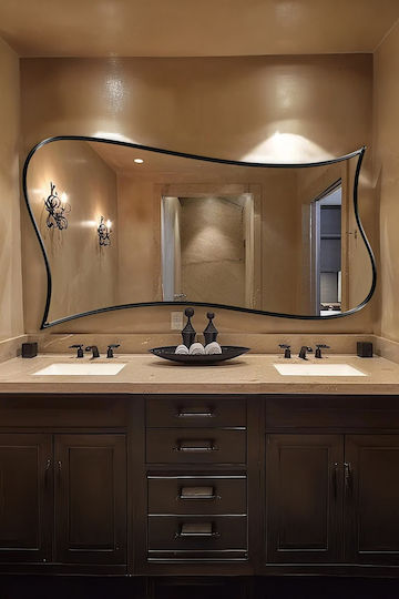 SteweHome SteweHome Badezimmerspiegel 84x146cm Gold