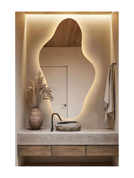 SteweHome Bathroom Mirror Led 30x60cm Yellow