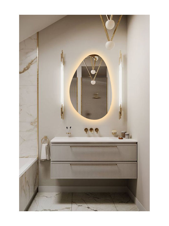 SteweHome Badezimmerspiegel 50x75cm Gelb