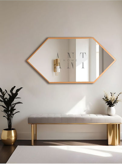SteweHome Огледало за баня от MDF 80x40cm Бронзово