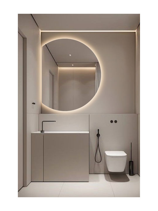 SteweHome Oglindă de Baie cu Lumini LED 55x60cm Galben