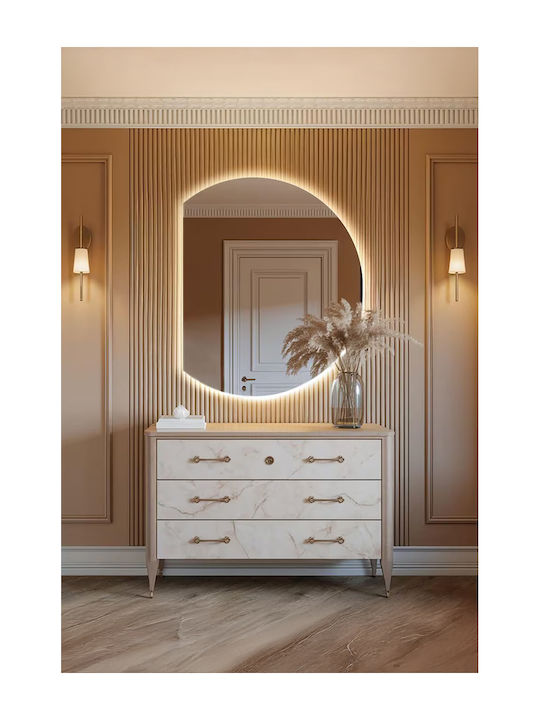 SteweHome Bathroom Mirror Led 65x70cm Yellow