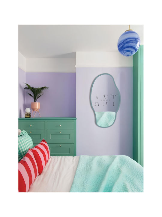 SteweHome Bathroom Mirror Made of MDF 75x40cm Blue