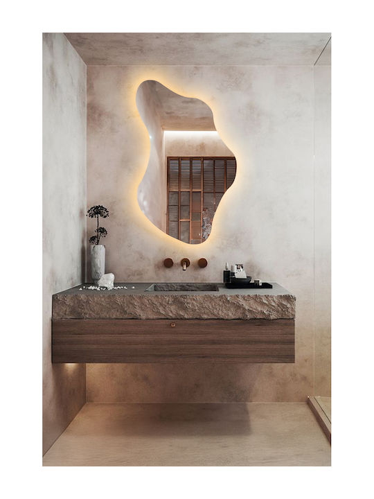 SteweHome Огледало за баня LED 60x110cm Бял