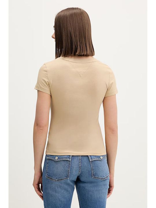 Tommy Hilfiger Tjw T-Shirt Μπεζ