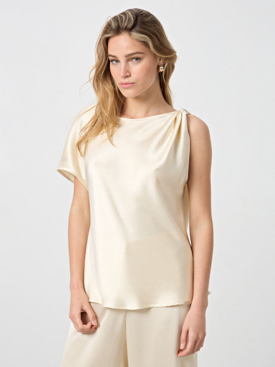 Damen Bluse Beige