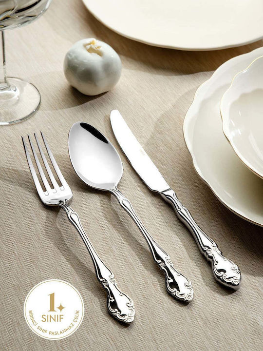 SteweHome Cutlery Set Stainless Steel Gray 84 Pieces