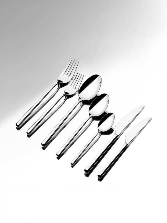 SteweHome Cutlery Set Stainless Steel Gray 84 Pieces