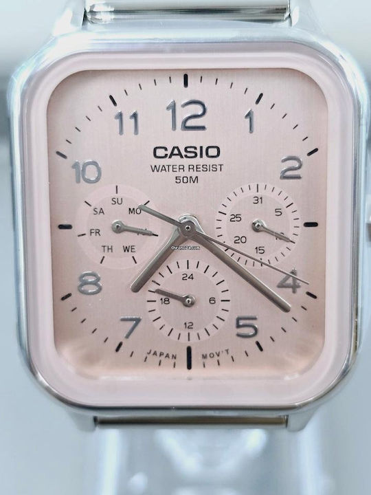 Casio Ρολόι Μπαταρίας με Μεταλλικό Μπρασελέ