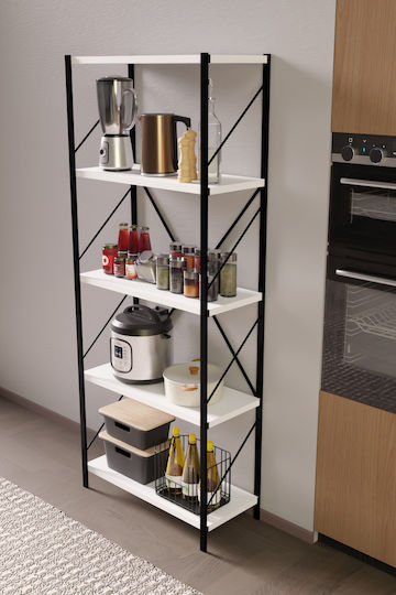 Bibliothek Weiß 90x34x180cm
