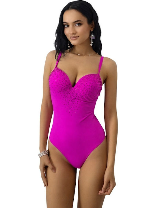 Ολόσωμο Μαγιό Push Up Fuchsia