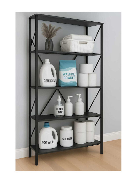 Bücherregal Grau 70x34x180cm