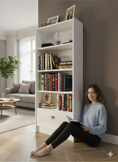 Bibliothek Weiß 60x22x151cm STE-019404-V36933 Bibliothek Weiß 60x22x151cm STE-019404-V36933