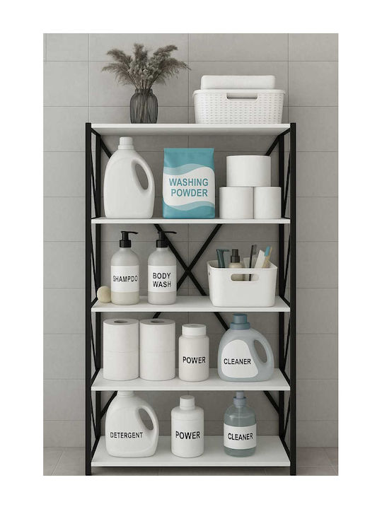 White Bookcase 70x34x180cm