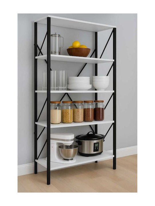 White Bookcase 70x34x180cm