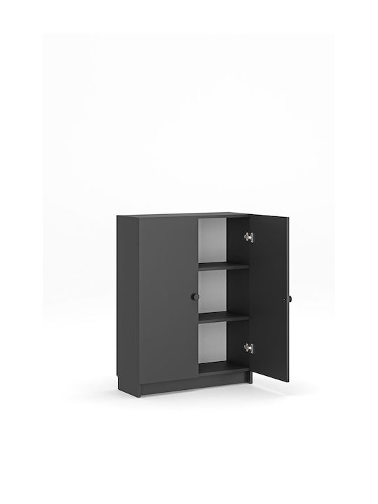 Bookcase Gray 80x28x105cm