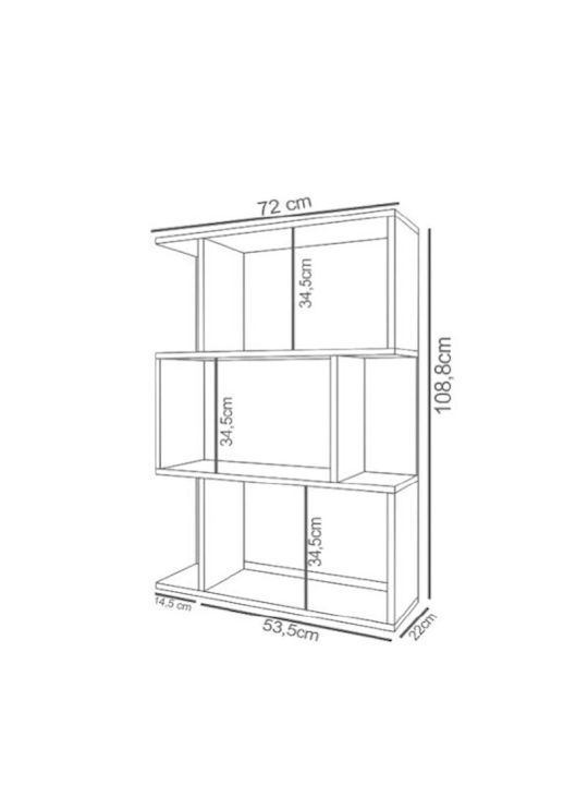 Classic Bookcase 72x22x109cm