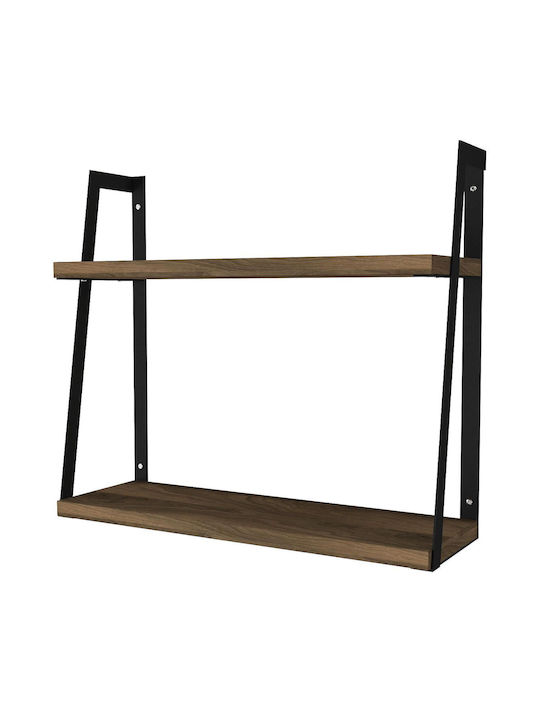 Wall Shelf Walnut 45.4x14.5x40.2cm