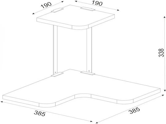 Γωνιακό Ράφι Τοίχου 38.5x38.5x33.8εκ. Γωνιακό Ράφι Τοίχου 38.5x38.5x33.8εκ.