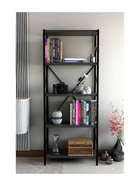 Bibliotecă Gri 90x34x180 cm