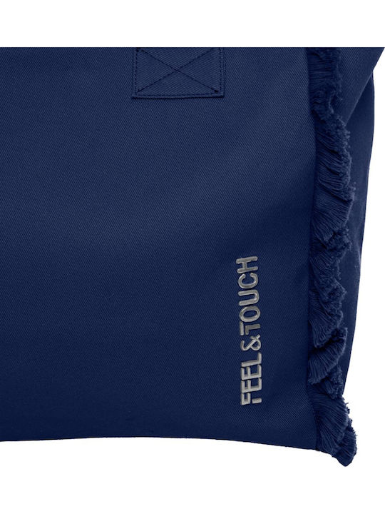 Feel & Touch Caribbean Υφασμάτινη Τσάντα Θαλάσσης Μπλε